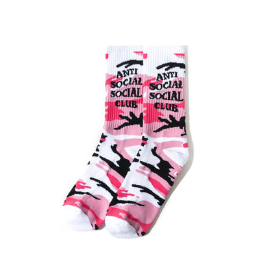 Anti Social Social Club "Russia" Socks Pink/White Camo