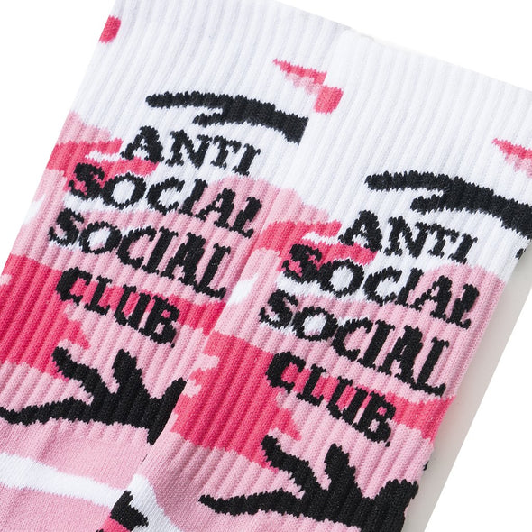 Anti Social Social Club "Russia" Socks Pink/White Camo