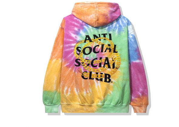 Anti Social Social Club "Good" Hoodie Rainbow Tie Dye