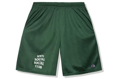 Anti Social Social Club "Sports" Shorts Green