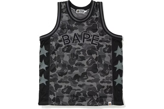 BAPE ABC Camo Basketball Tank Top Black