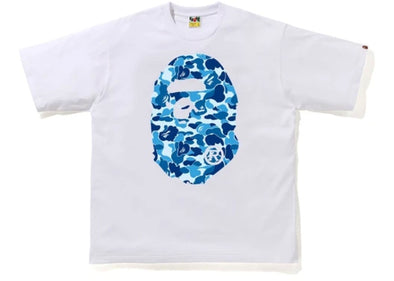 BAPE "Blue Camo Big Ape Head" Tee White