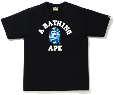 BAPE ABC Camo "College" Tee Black/Blue