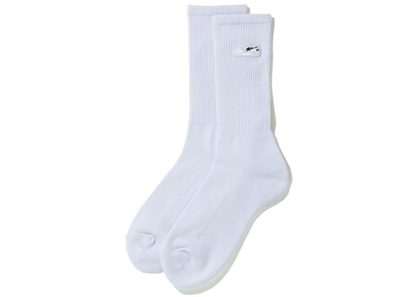 BAPE "Bapesta One Point" Socks White