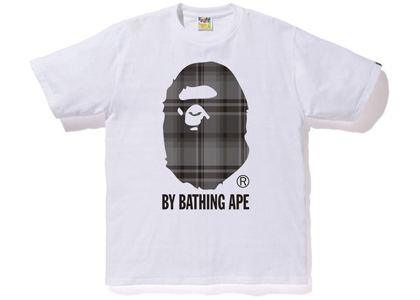 BAPE "A Bathing Ape Check" Tee White/Black