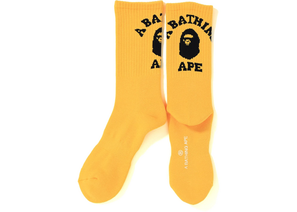 BAPE "College" Socks Yellow