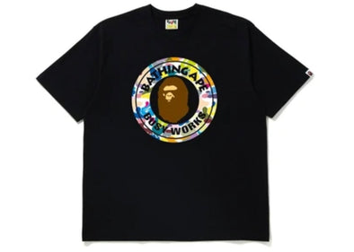 BAPE "Multi Camo Busy Works" Tee Black