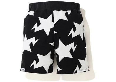 BAPE "STA Pattern" Sweat Shorts Black/White