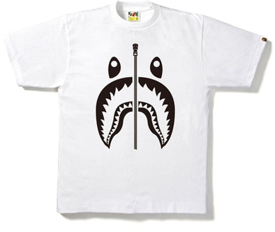 BAPE Bicolor "Front Shark" Tee White