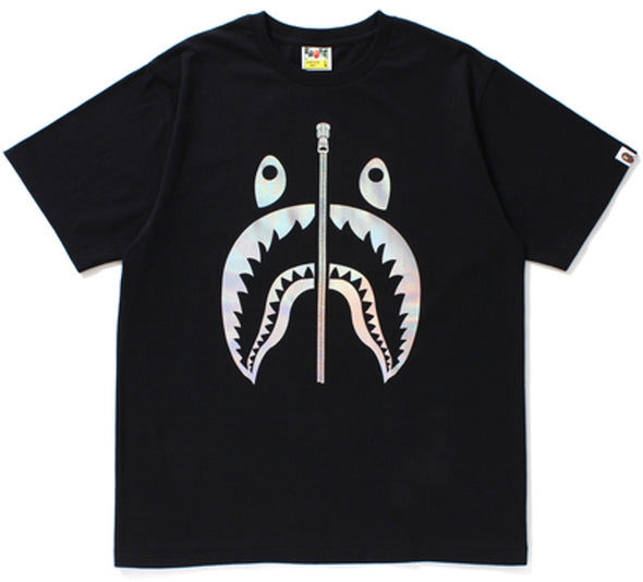 BAPE Hologram "Front Shark" Tee Black