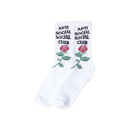 Anti Social Social Club "Broken Ankle" Socks White