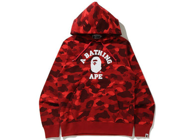 BAPE “Color Camo College” Pullover Hoodie Red