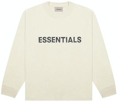 FEAR OF GOD ESSENTIALS "3D Silicon" L/S Tee Cream