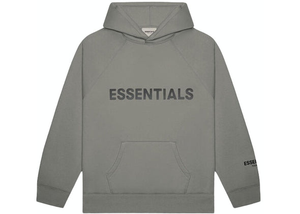 FEAR OF GOD ESSENTIALS "3D Silicon" Hoodie Charcoal