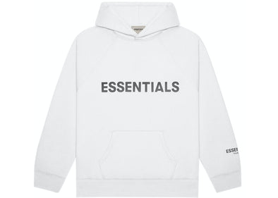 FEAR OF GOD ESSENTIALS "3D Silicon" Hoodie White