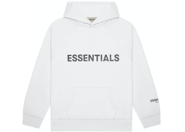 FEAR OF GOD ESSENTIALS "3D Silicon" Hoodie White