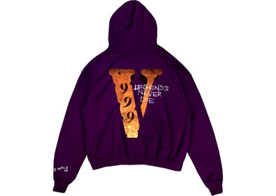 Vlone X Juice Wrld "Legends Never Die" Hoodie Purple