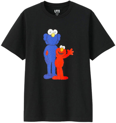 KAWS x Uniqlo x Sesame Street "BFF Elmo" Tee Black