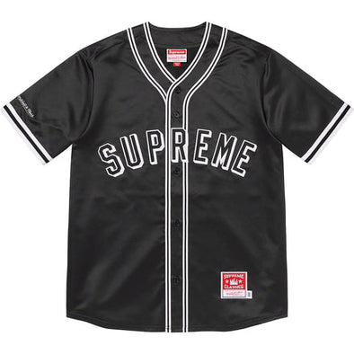 Supreme Mitchell & Ness "Satin" Baseball Jersey Black