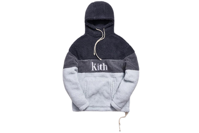 Kith "Sherpa Double Pocket" Hoodie Pearl Blue