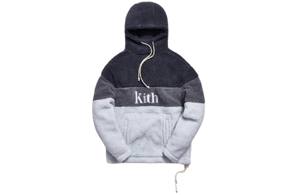 Kith "Sherpa Double Pocket" Hoodie Pearl Blue