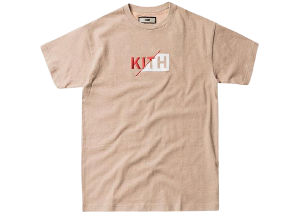 Kith Slash Classic Logo Tee Sand