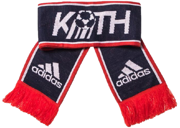Kith x adidas "Soccer Fan" Scarf Red/White/Navy