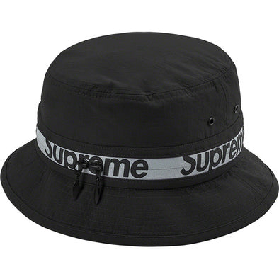 Supreme "Reflective Zip" Crusher Hat Black