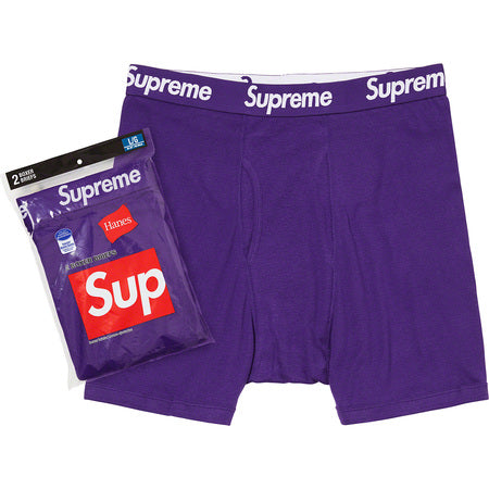 Supreme X Hanes Boxer Briefs (4 Pack) Purple