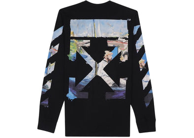 Off-White "Diagonal Arrows" Tee L/S Black/Multicolor