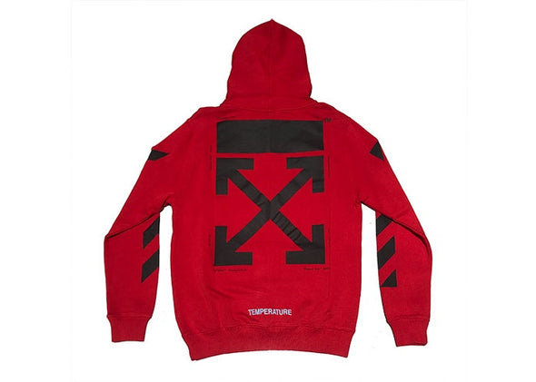 Off-White "Mona Lisa Temperature" Hoodie Red