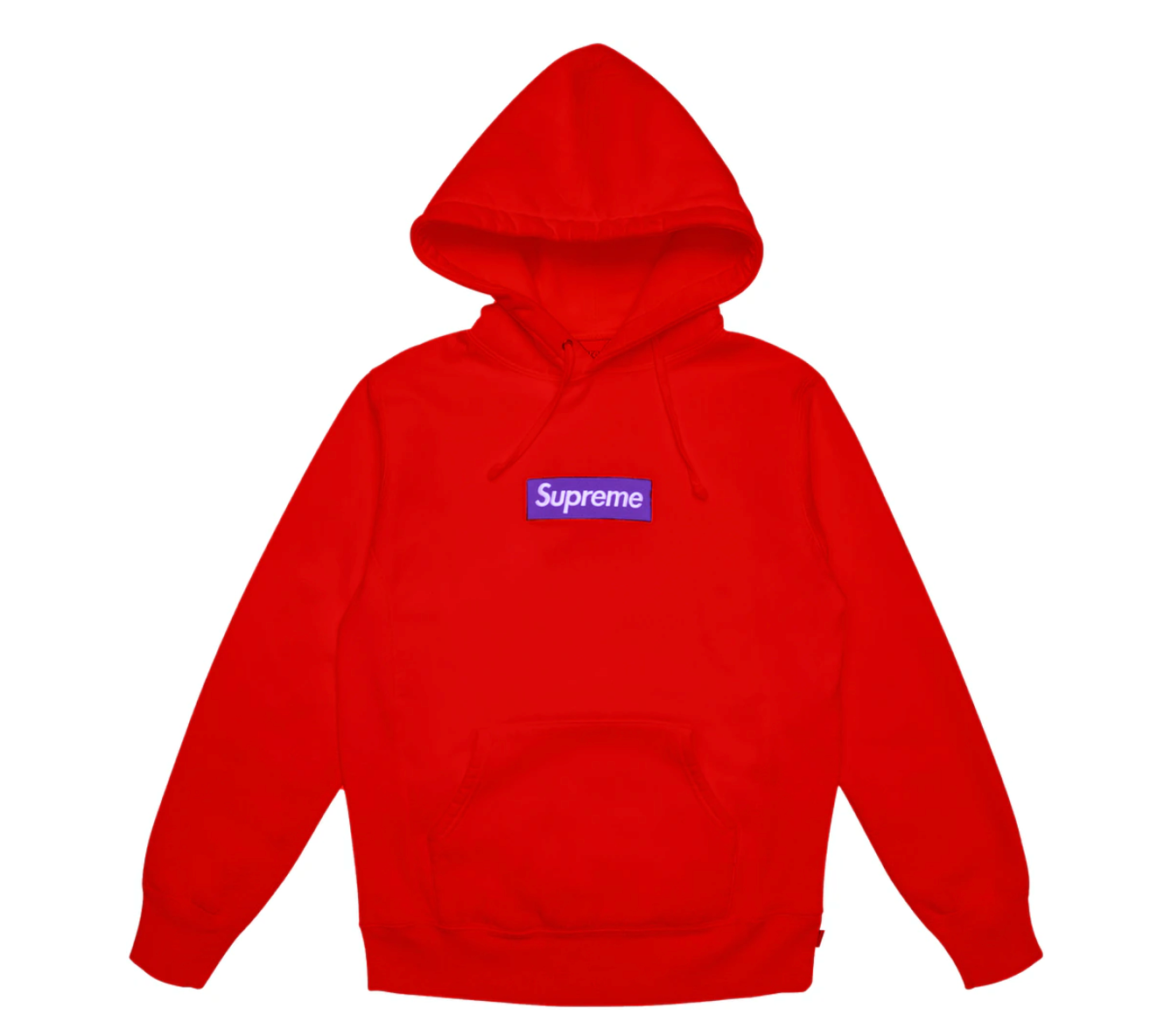 Supreme red on sales black box logo hoodie