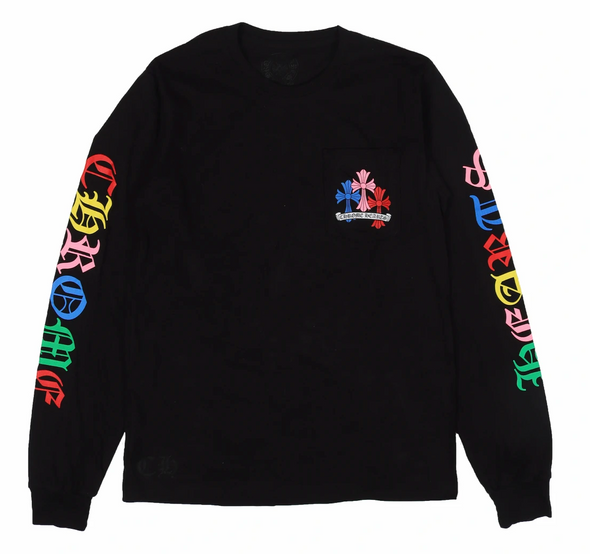 Chrome Hearts "Multi-Color Cross" L/S Tee Black