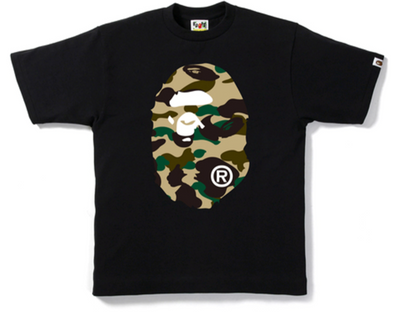 Bape 1st Camo "Big Ape Head" Tee Black/Yellow