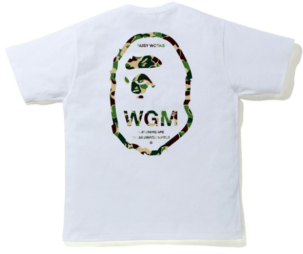 BAPE ABC Camo "WGM Ape Head" Tee White/Green