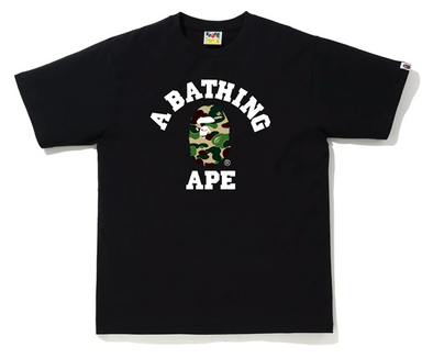 BAPE ABC Camo "College" Tee Black/Green