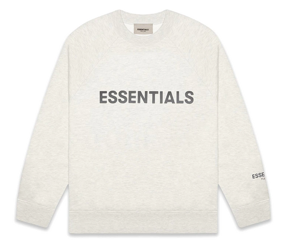 FEAR OF GOD ESSENTIALS "3D Silicon" Crewneck Light Heather Oatmeal