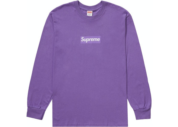Supreme "Box Logo" L/S Tee Purple