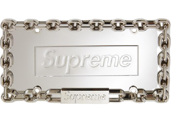 Supreme "Chain License Plate" Silver