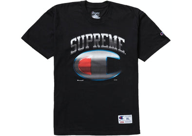 Supreme X Champion "Chrome" Tee Black