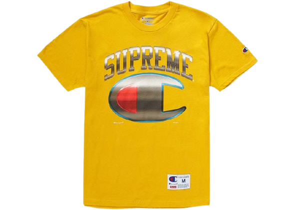 Supreme x Champion "Chrome" Tee Yellow