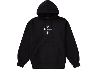 Supreme "Cross Box Logo" Hoodie Black