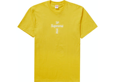 Supreme "Cross Box Tee" Hoodie Yellow