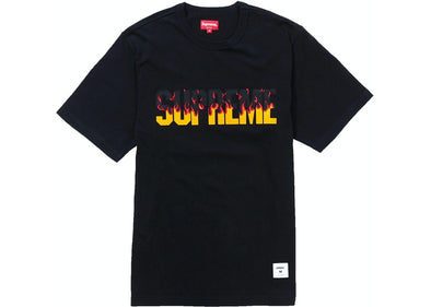 Supreme "Flames" Tee Black