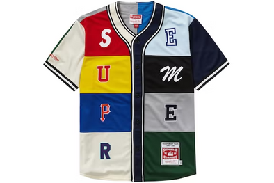 Supreme Mitchell & Ness "Patchwork" Baseball Jersey Multicolor