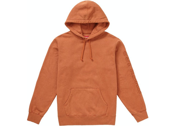 Supreme "Overdyed" Hooded Sweatshirt Rust