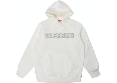 Supreme "Perforated Leather" Hoodie White