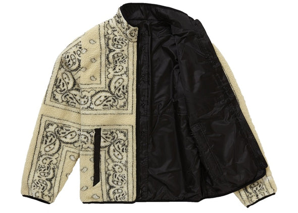 Supreme "Reversible Bandana Fleece" Jacket Tan