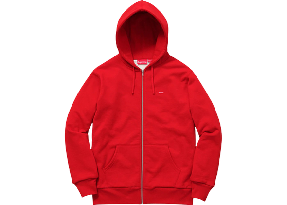 Supreme "Small Box Thermal" Zip Up Hoodie Red