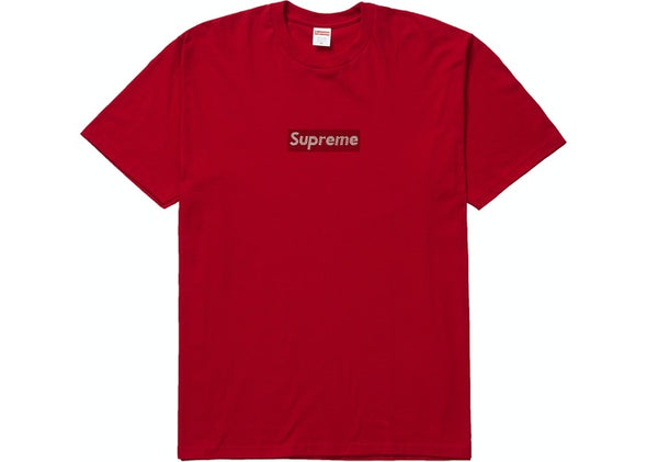 Supreme "Swarovski Box Logo" Tee Red